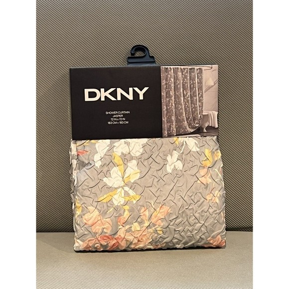Dkny Bath New Dkny Dusty Green Textured Fabric Shower Curtain 72 X